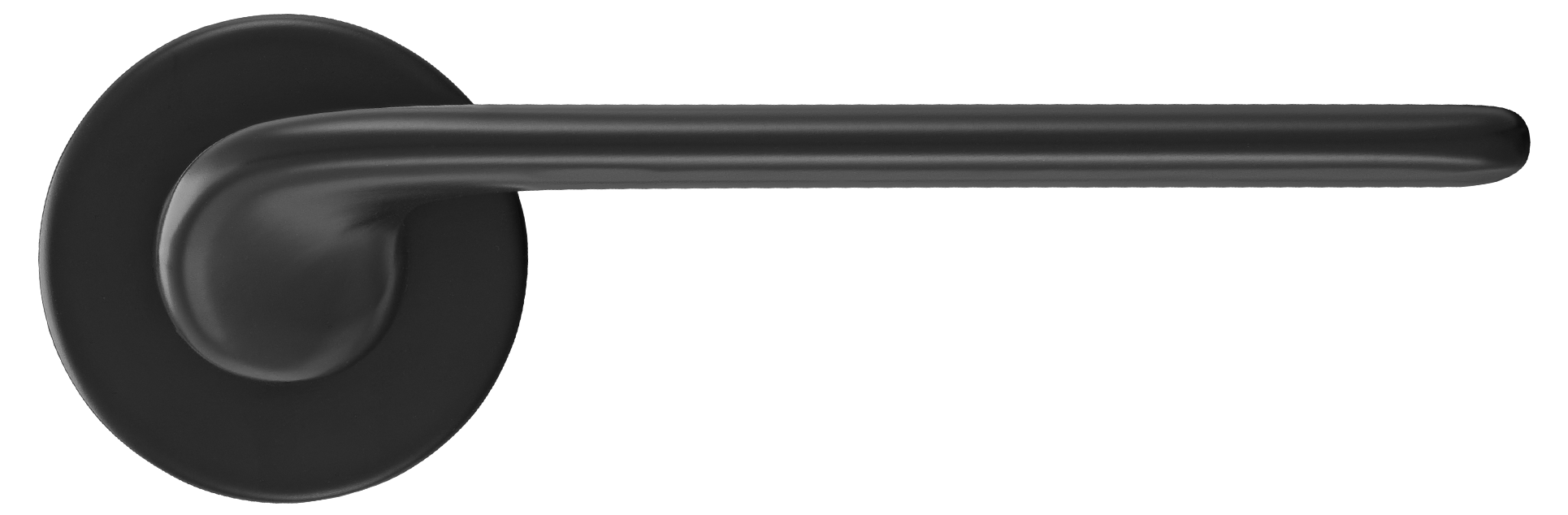 Ручка дверная TOMORROW R5 NERO-ST на круглой розетке, цвет черный soft-touch, ЦАМ фото купить в Владивостоке