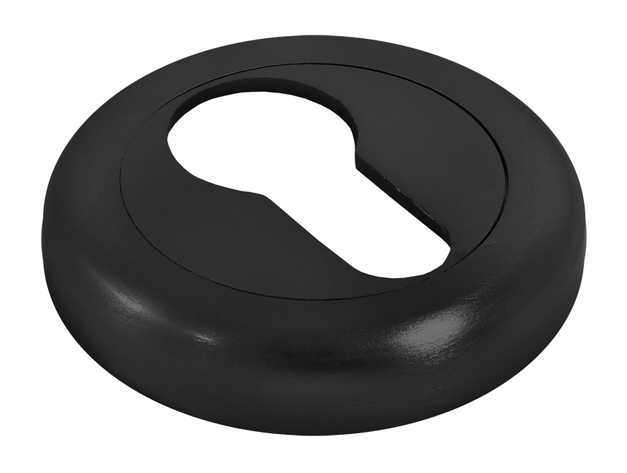 Накладка на ключевой цилиндр LUX-KH-R4 NERO на круглой розетке, цвет - черный фото купить в Владивостоке