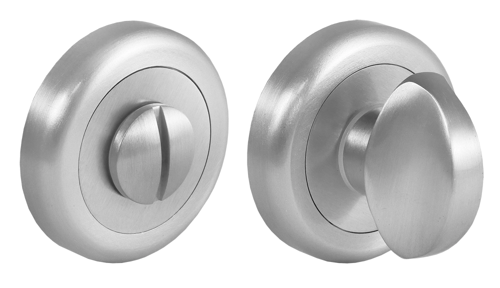 Завертка сантехническая LUX-WC-R4 CSA на круглой розетке, цвет  - матовый хром фото купить в Владивостоке