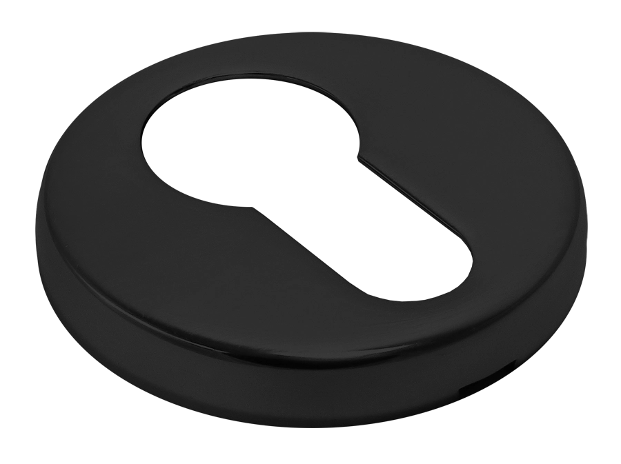 Накладка на ключевой цилиндр LUX-KH-R3-E NERO на круглой розетке, цвет - черный фото купить в Владивостоке