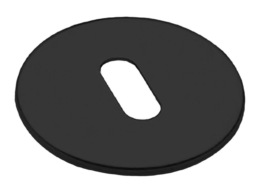 Накладка на ключевой цилиндр LUX-FK-R5 NERO на круглой розетке под ключ буратино, цвет - черный фото купить Владивосток