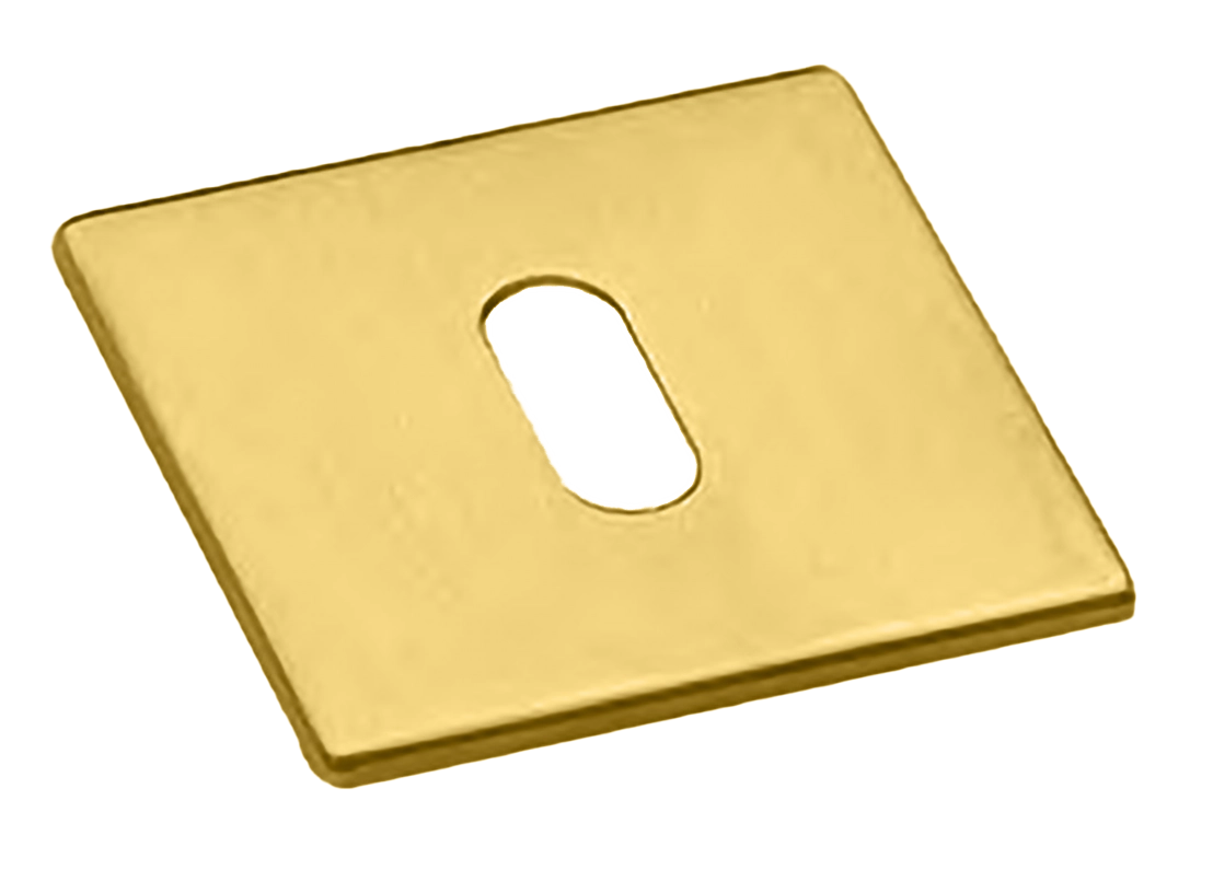 Накладка на ключевой цилиндр LUX-FK-S5 OTL на квадратной розетке под ключ буратино, цвет - золото фото купить Владивосток
