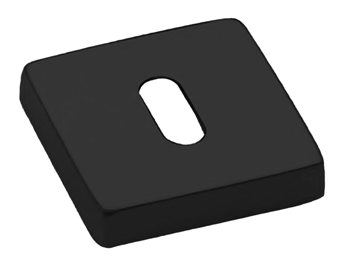 Накладка на ключевой цилиндр LUX-FK-S4-E NERO на квадратной розетке под ключ буратино, цвет - черный фото купить Владивосток