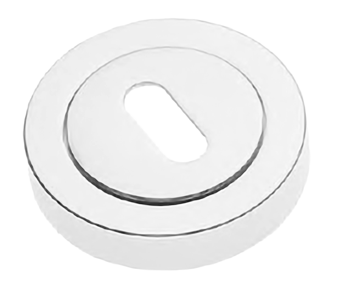 Накладка на ключевой цилиндр LUX-FK-R2 BIA на круглой розетке под ключ буратино, цвет - белый фото купить Владивосток