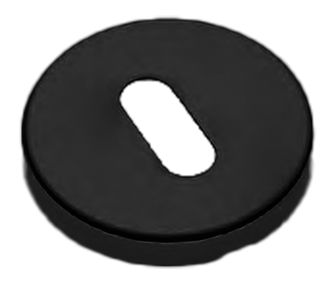 Накладка на ключевой цилиндр LUX-FK-R3 NERO на круглой розетке под ключ буратино, цвет - черный фото купить Владивосток