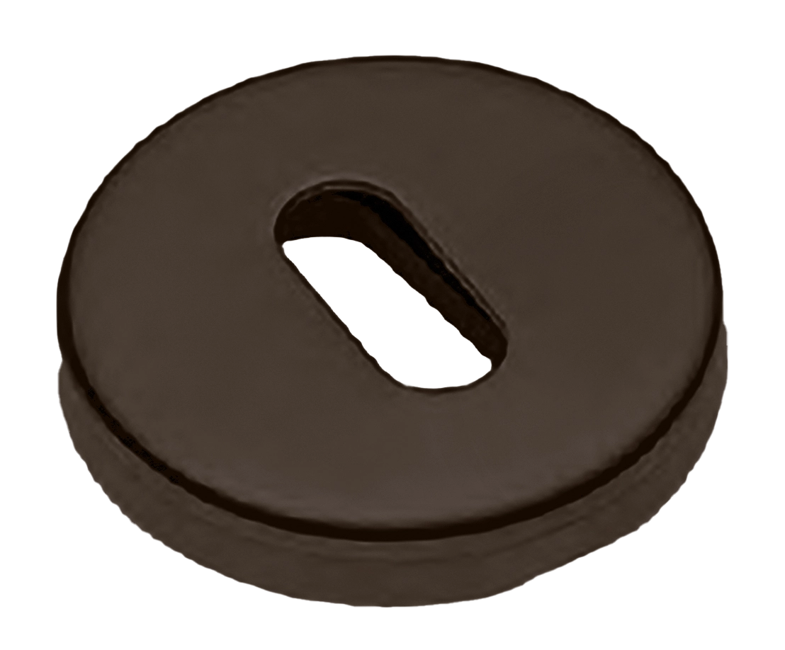 Накладка на ключевой цилиндр LUX-FK-R3-E ANT на круглой розетке под ключ буратино, цвет - антрацит фото купить Владивосток