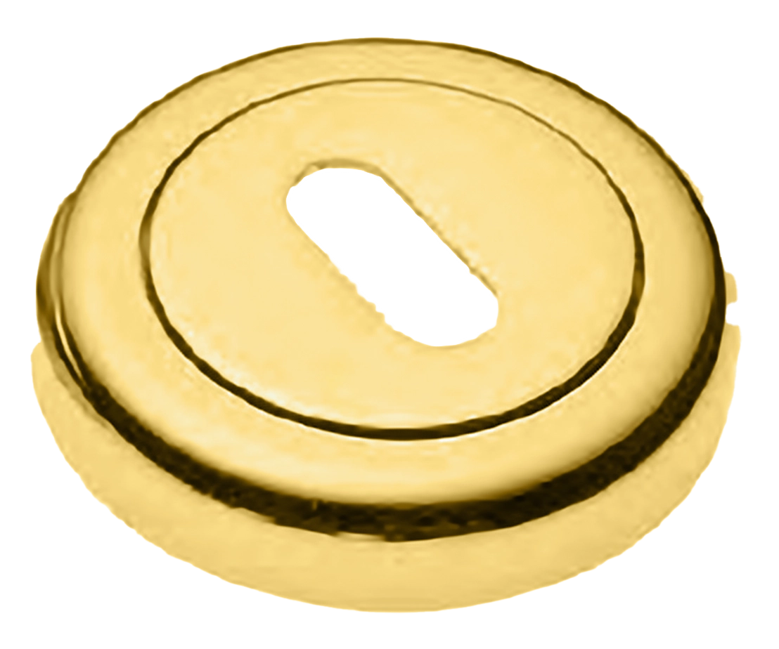 Накладка на ключевой цилиндр LUX-FK-R4 OTL на круглой розетке под ключ буратино, цвет - золото фото купить Владивосток