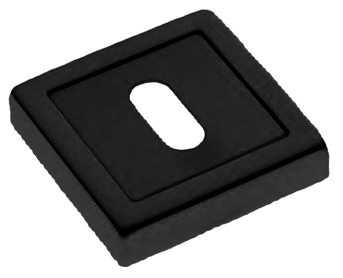 Накладка на ключевой цилиндр LUX-FK-S3 NERO на квадратной розетке под ключ буратино, цвет - черный фото купить Владивосток