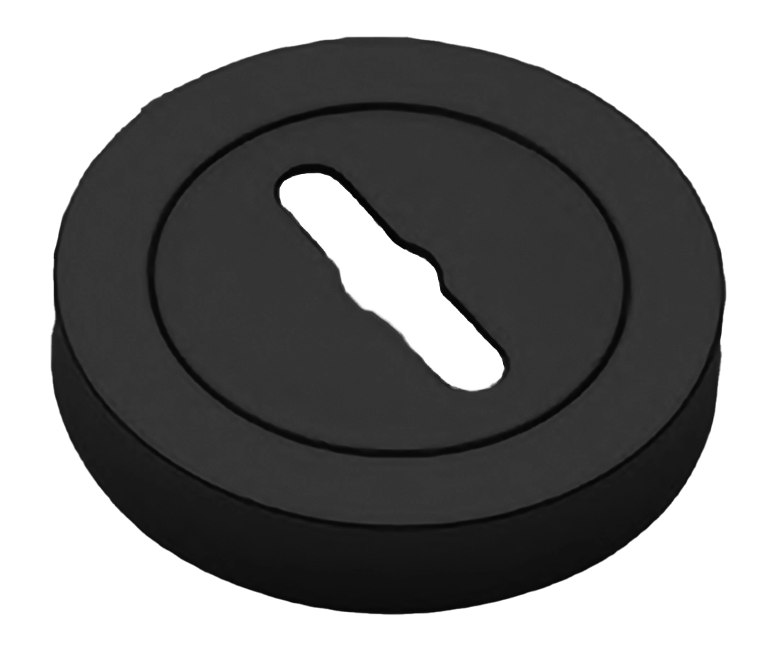 Накладка на ключевой цилиндр LUX-SK-R2 NERO на круглой розетке под сувальдный ключ, цвет - черный фото купить Владивосток