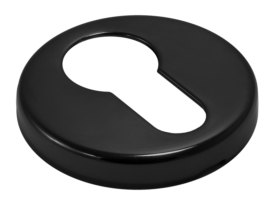 Накладка на ключевой цилиндр LUX-KH-R3 NERO на круглой розетке, цвет - черный фото купить в Владивостоке