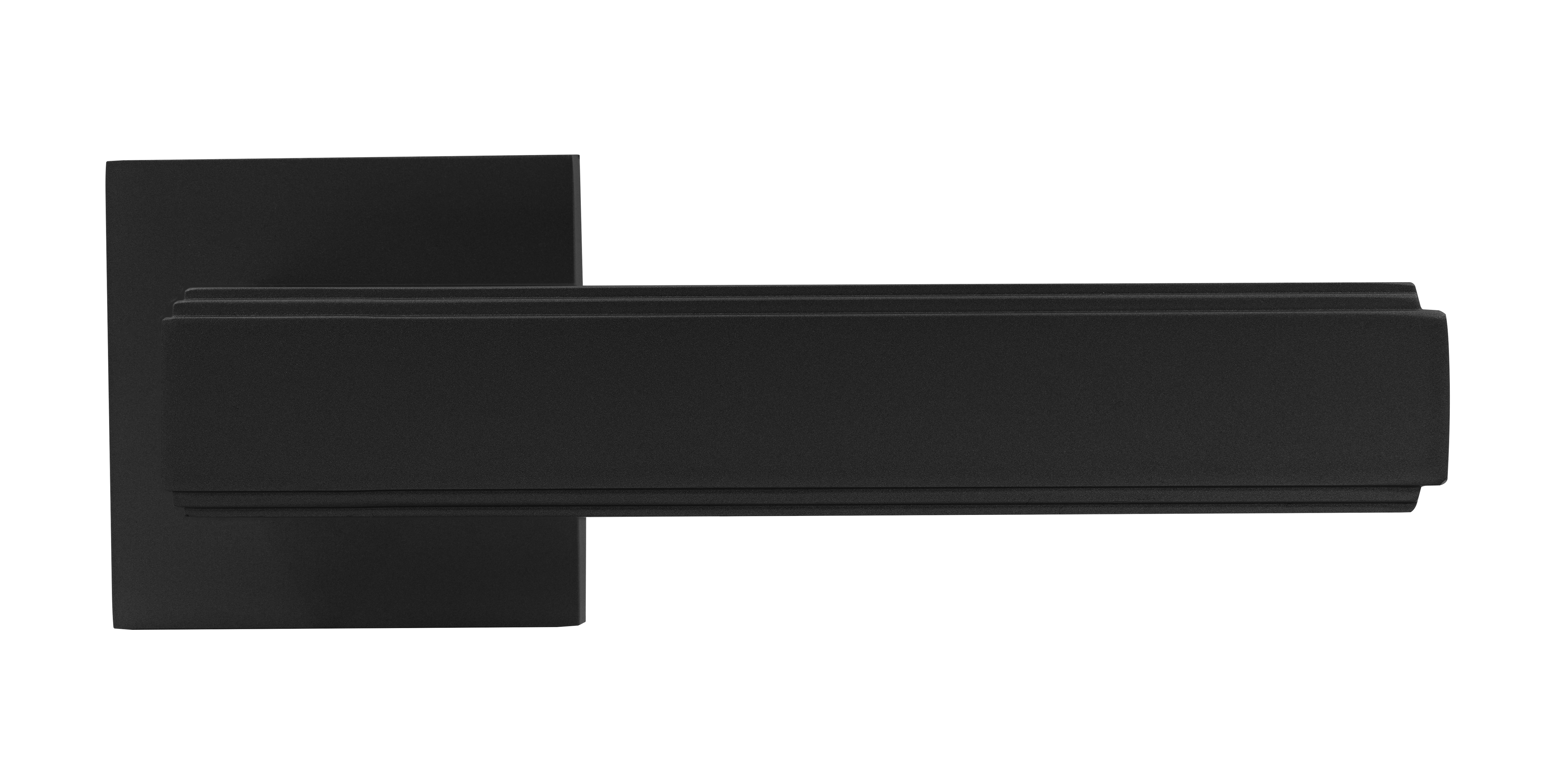 Ручка дверная MH-64-S6 BL STEPS на квадратной розетке 6 мм, цвет черный фото купить в Владивостоке