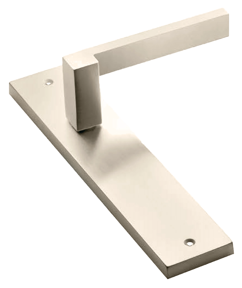 Ручка дверная на планке STONE PL NIS, цвет матовый никель, латунь фото купить в Владивостоке