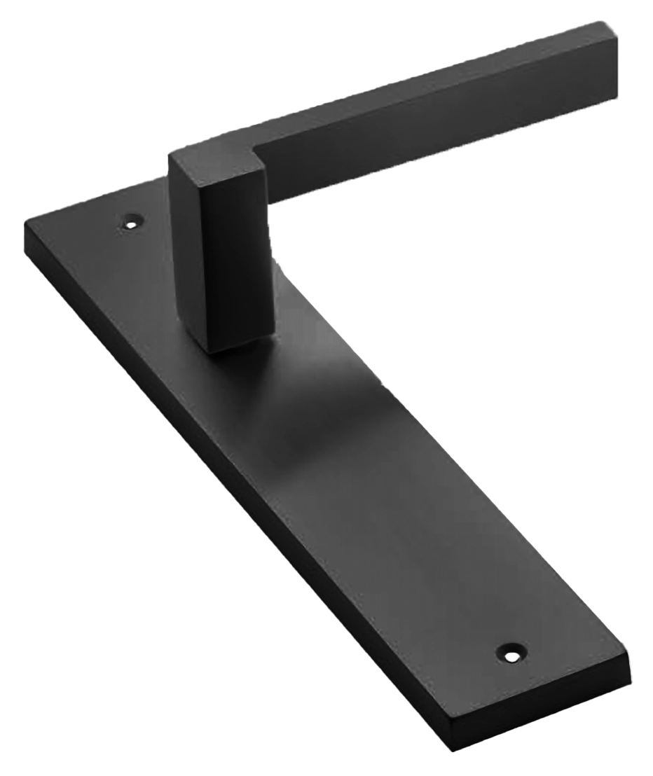 Ручка дверная на планке STONE PL NERO, цвет черный, латунь фото купить в Владивостоке