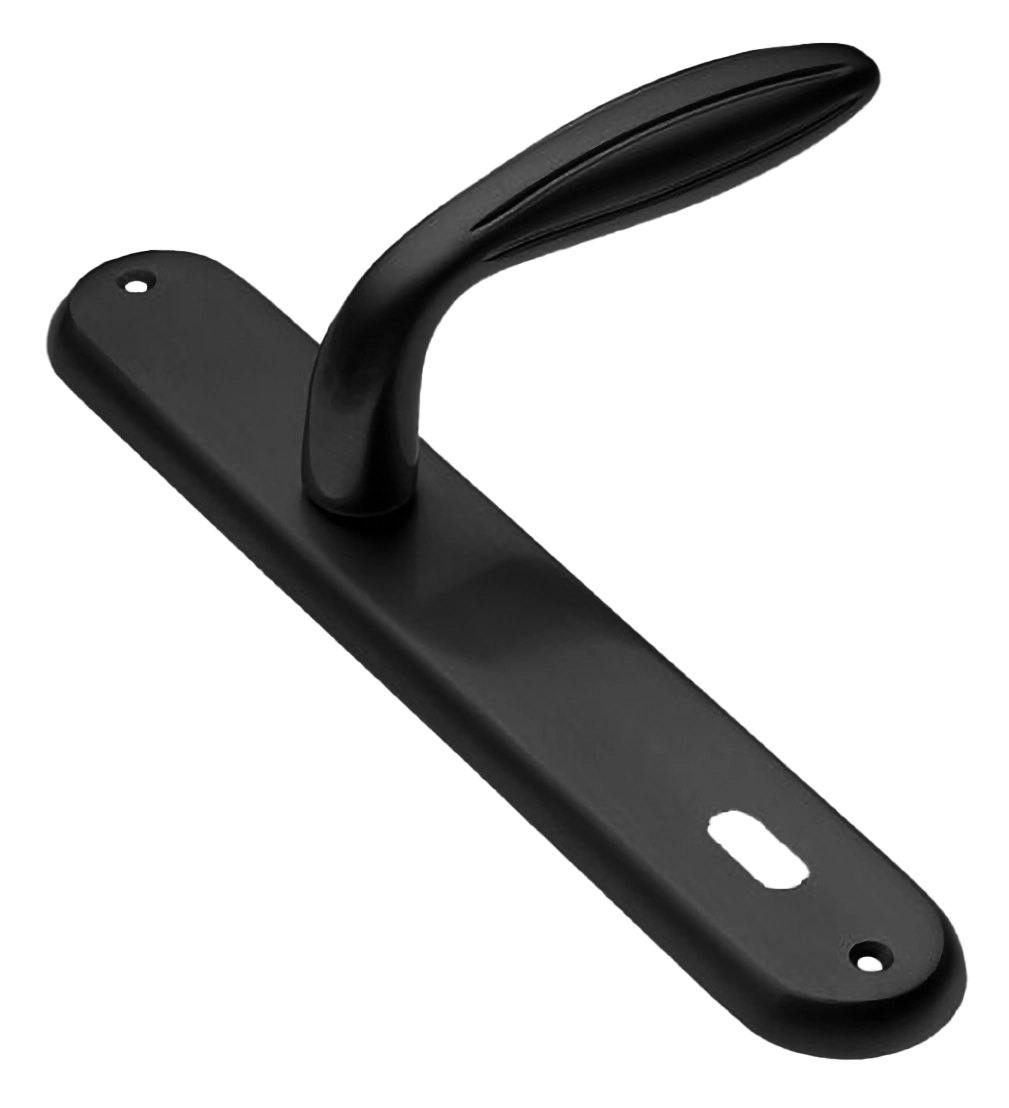 Ручка дверная на планке BUD PL NERO, цвет черный, латунь фото купить в Владивостоке