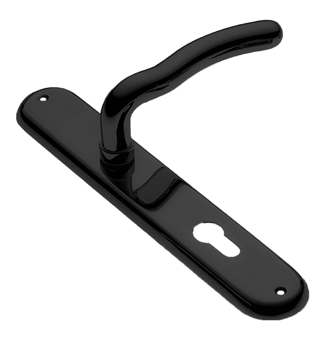 Ручка дверная на планке SNAKE PL NERO, цвет черный, латунь фото купить в Владивостоке