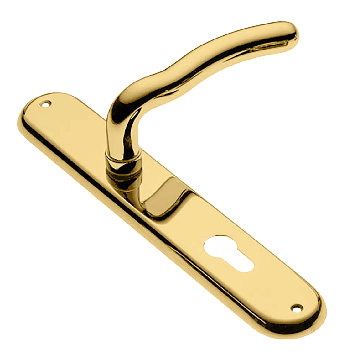 Ручка дверная на планке SNAKE PL OTL, цвет золото, латунь фото купить в Владивостоке