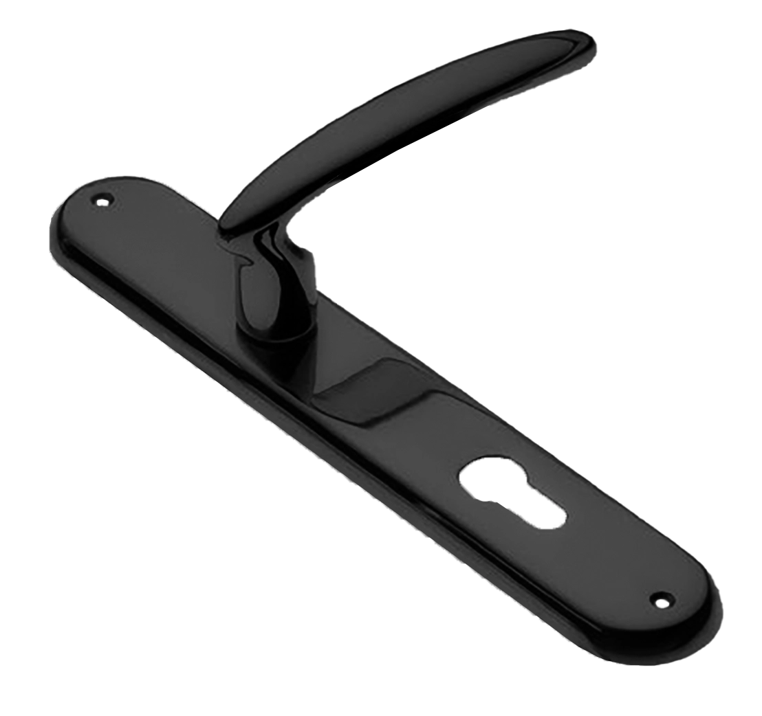 Ручка дверная на планке FLAMINGO PL NERO, цвет черный, латунь фото купить в Владивостоке