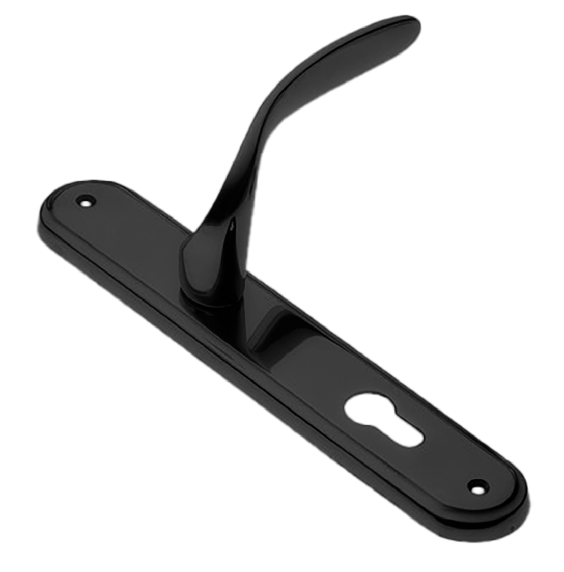 Ручка дверная на планке COBRA PL NERO, цвет черный, латунь фото купить в Владивостоке