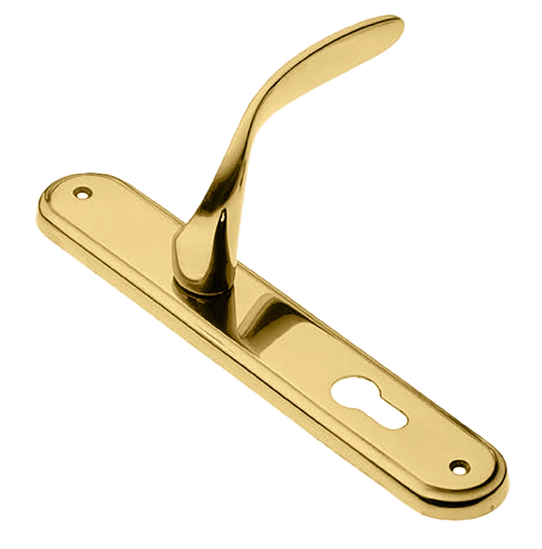 Ручка дверная на планке COBRA PL OTL, цвет золото, латунь фото купить в Владивостоке