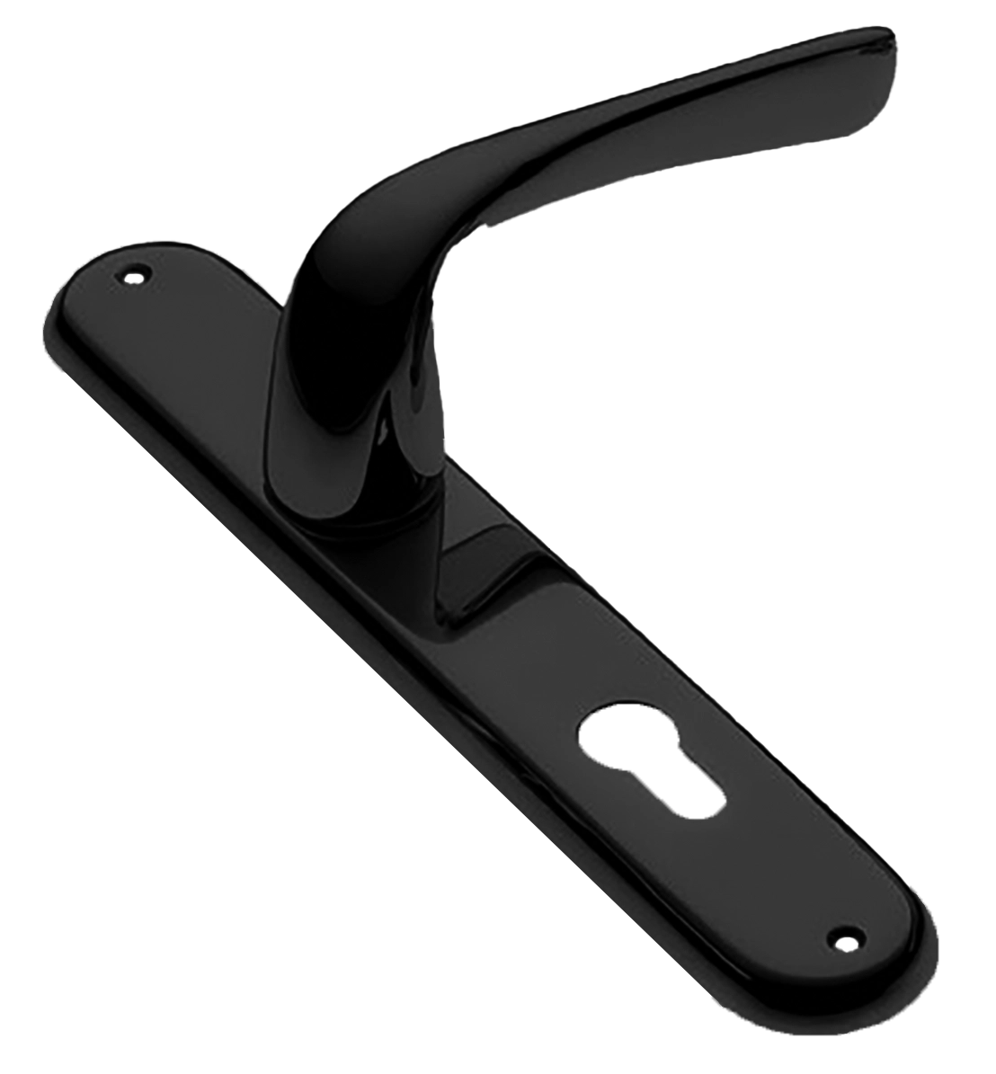 Ручка дверная на планке LE MANS PL NERO, цвет черный, латунь фото купить в Владивостоке