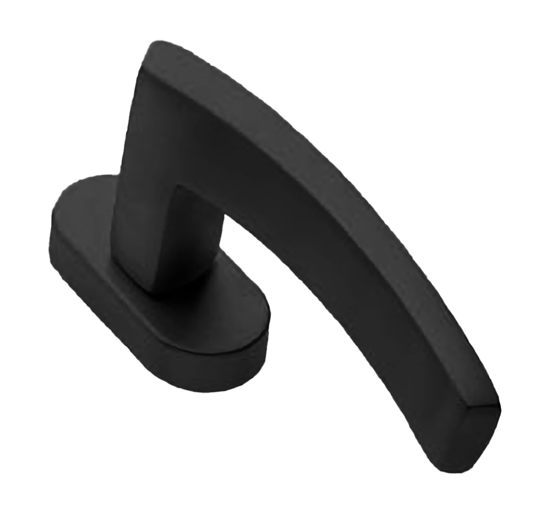 Ручка оконная WIND W1 NERO на прямоугольной розетке, цвет черный, латунь фото купить в Владивостоке