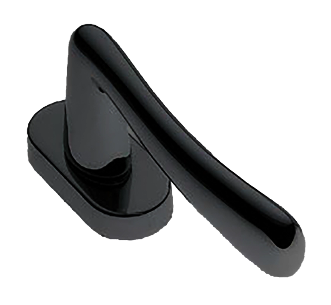 Ручка оконная COCKATOO W1 NERO на прямоугольной розетке, цвет черный, латунь фото купить в Владивостоке