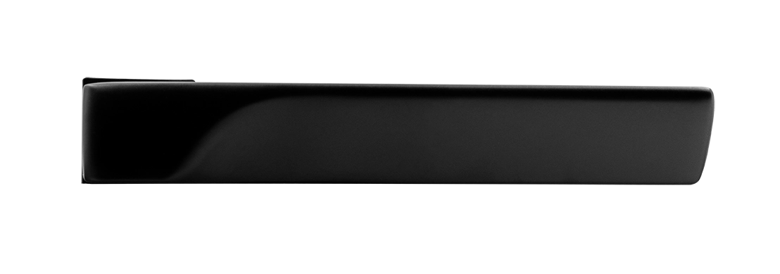 Ручка дверная FIORD-SM NERO-ST, с невидимой квадратной розеткой, цвет черный soft-touch, ЦАМ фото купить в Владивостоке