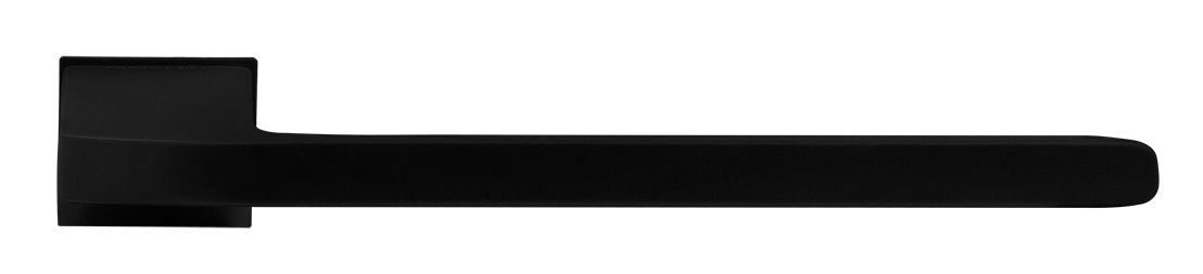 Ручка дверная SPUTNIK-SM NERO-ST с невидимой квадратной розеткой, цвет черный soft-touch, ЦАМ фото купить в Владивостоке