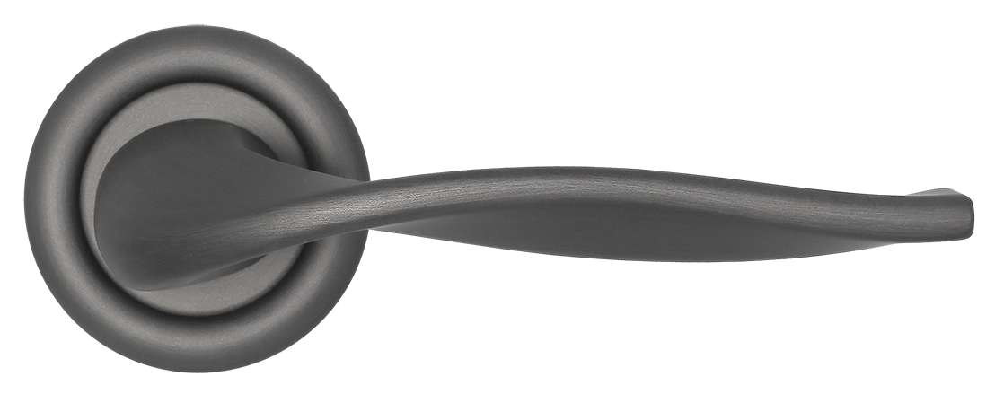 Ручка дверная SKYSCRAPER R7 SST на круглой розетке, цвет Летняя гроза/Summer Storm фото купить в Владивостоке