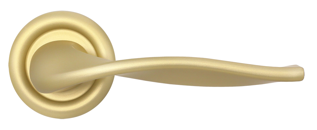 Ручка дверная SKYSCRAPER R7 AH на круглой розетке, цвет Осенний мёд/Autumn Honey фото купить в Владивостоке