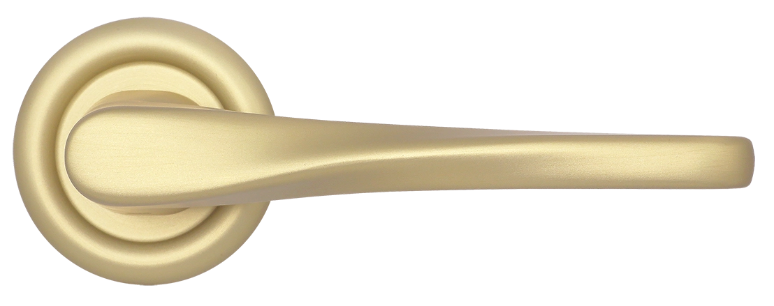 Ручка дверная THE OLYMPICS R7 AH на круглой розетке, цвет Осенний мёд/Autumn Honey фото купить в Владивостоке