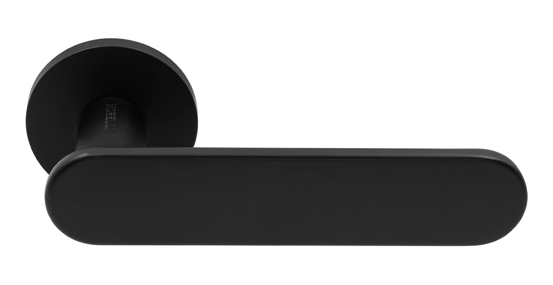 Ручка дверная MH-65-R6 R6 SEMPIONE BL на круглой розетке, цвет черный фото купить Владивосток