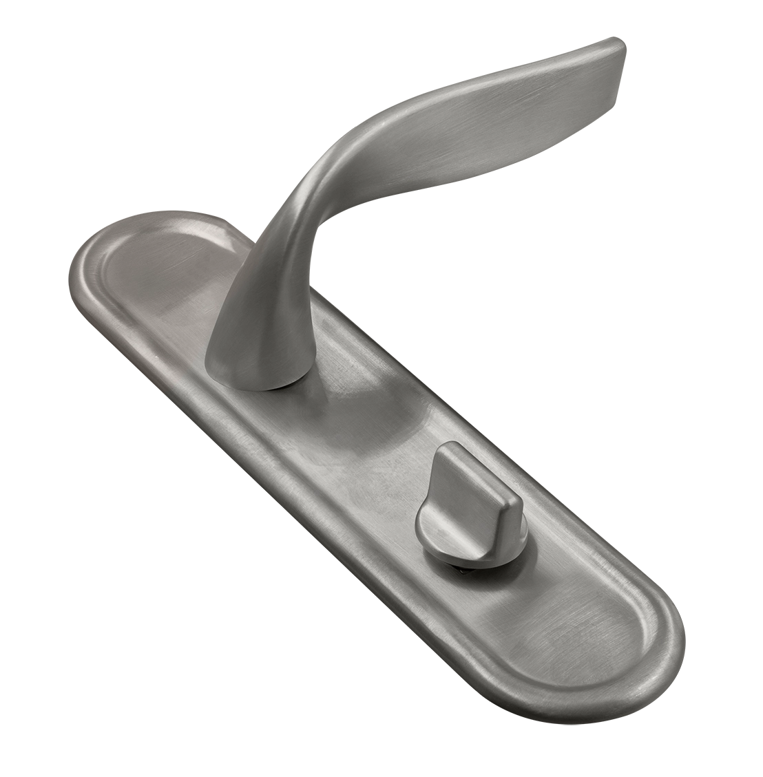 Ручка дверная SKYSCRAPER PLR WC WF на планке под сантехническую завертку, цвет Зимняя стужа/Winter Frost фото купить Владивосток