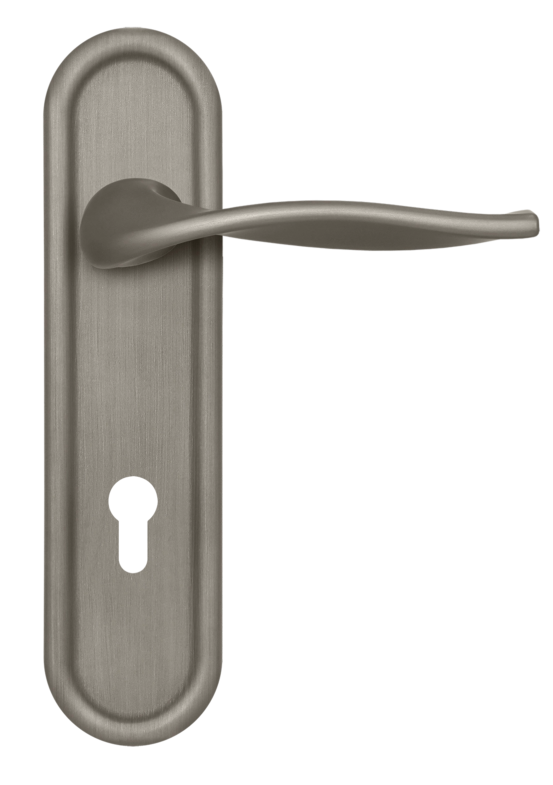 Ручка дверная SKYSCRAPER PLR KH SMI на планке под ключевой цилиндр, цвет Весенняя дымка/Spring Mist фото купить Владивосток