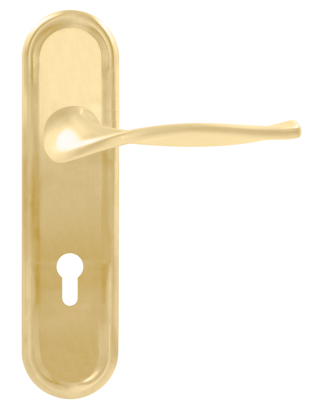 Ручка дверная SKYSCRAPER PLR KH AH на планке под ключевой цилиндр, цвет Осенний мёд/Autumn Honey фото купить Владивосток