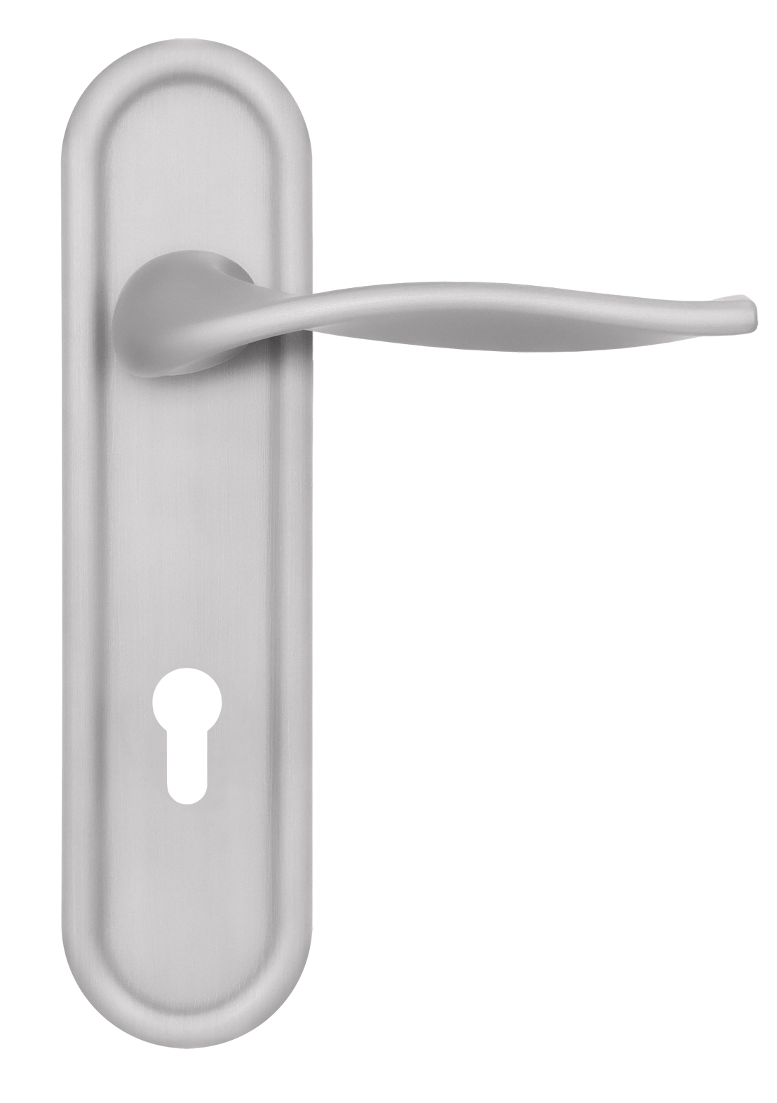 Ручка дверная SKYSCRAPER PLR KH SSW на планке под ключевой цилиндр, цвет Стокгольмский снегопад/Stockholm Snowfall фото купить Владивосток