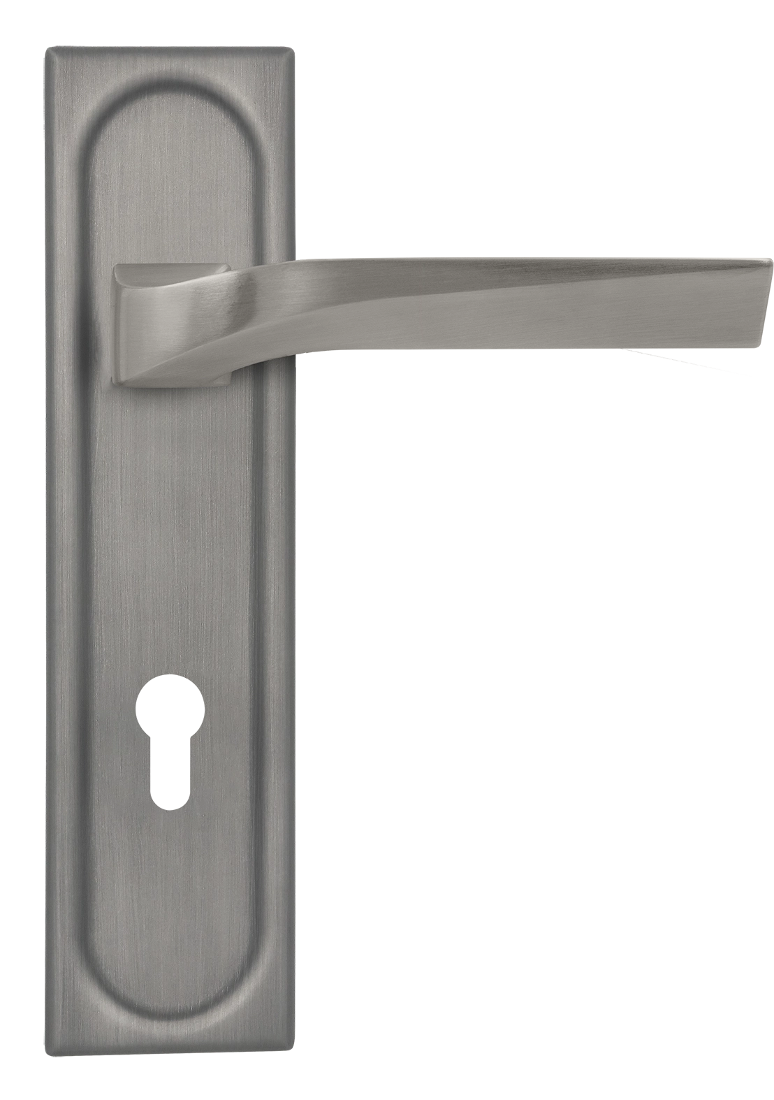 Ручка дверная WD CONCERT HALL PLS KH WF на планке под ключевой цилиндр, цвет Зимняя стужа/Winter Frost фото купить Владивосток