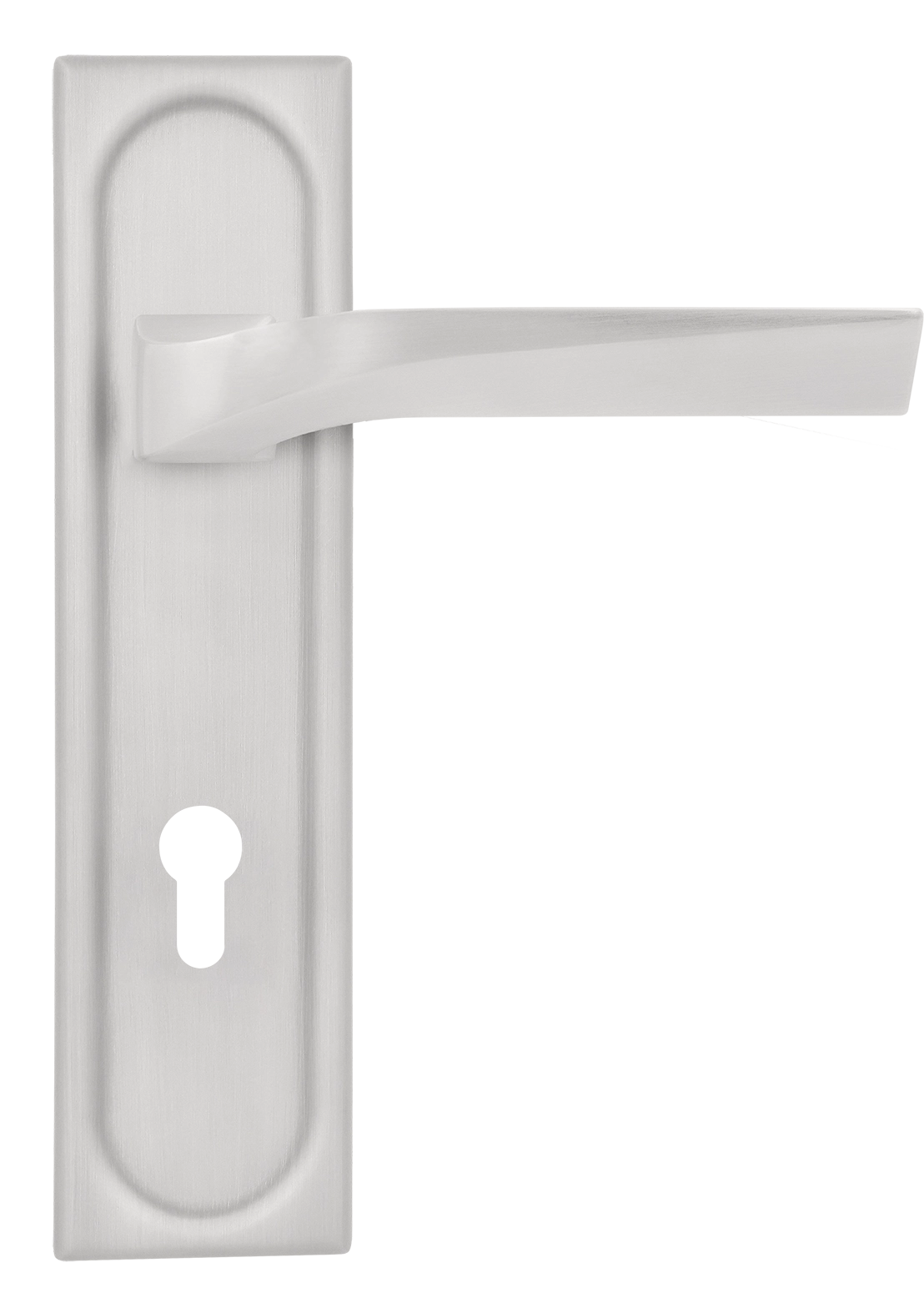 Ручка дверная WD CONCERT HALL PLS KH SSW на планке под ключевой цилиндр, цвет Стокгольмский снегопад/Stockholm Snowfall фото купить Владивосток