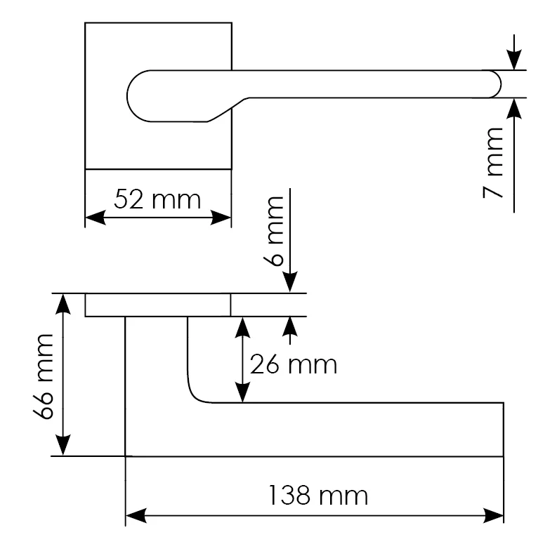 Комплект дверных ручек MH-53-S6 W + сантехническая завертка MH-WC-S6 W + защёлка бесшумная M1895 W + петли врезные универсальные MSN 100X70X2.5-4BB W (2шт), цвет белый фото купить в Владивостоке