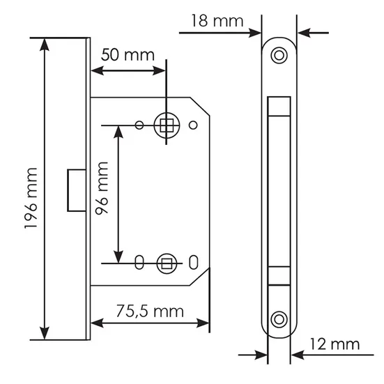 Комплект дверных ручек MH-54-S6 BL с заверткой MH-WC-S6 BL + замок M1895 BL, цвет черный фото дверная фурнитура Владивосток