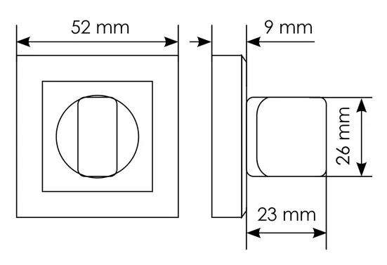 Комплект дверных ручек MH-28 BL-S с заверткой MH-WC-S BL, цвет черный  фотомореллиВладивосток