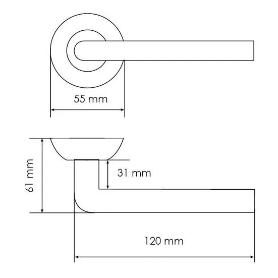 Комплект дверных ручек MH-03 BL с заверткой MH-WC BL + магнитный замок M1895 BL, цвет черный  фотомореллиВладивосток