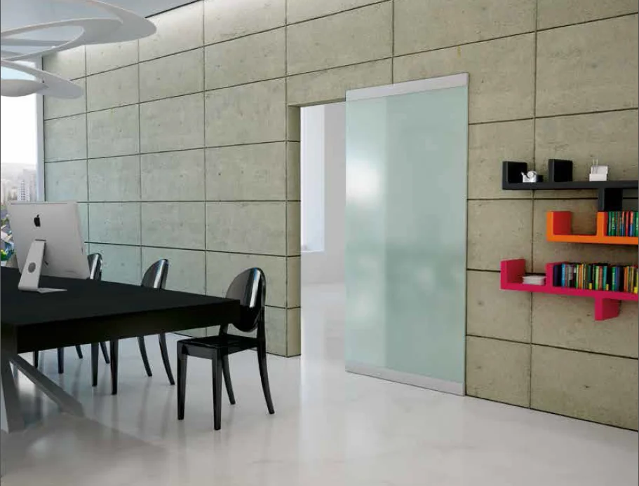 Система для раздвижных дверей INVISIBLE-2 GLASS 1100/8, для стеклянного полотна, ширина 110 см, толщина 8мм, до 50 кг фото купить Владивосток