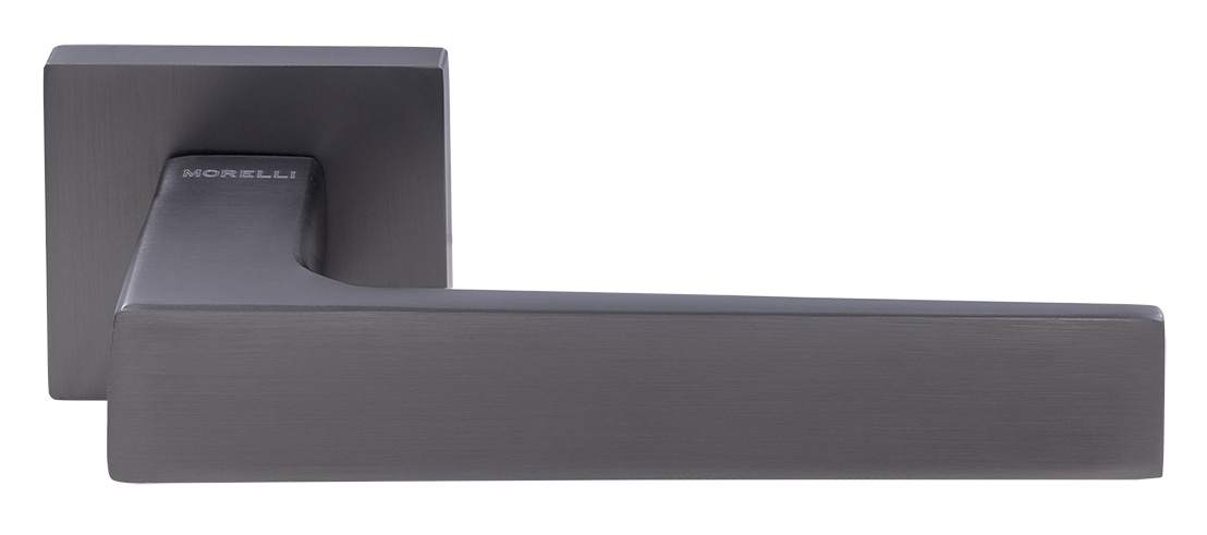 Ручка дверная MIRA  MH-54-S6 GR раздельная на квадратной розетке, цвет графит, ЦАМ фото купить Владивосток