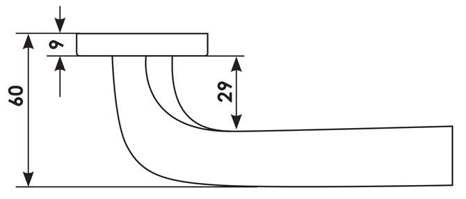 Ручка дверная COMETA R5 NIS раздельная на круглой розетке, цвет - матовый никель, ЦАМ фото фурнитура Владивосток