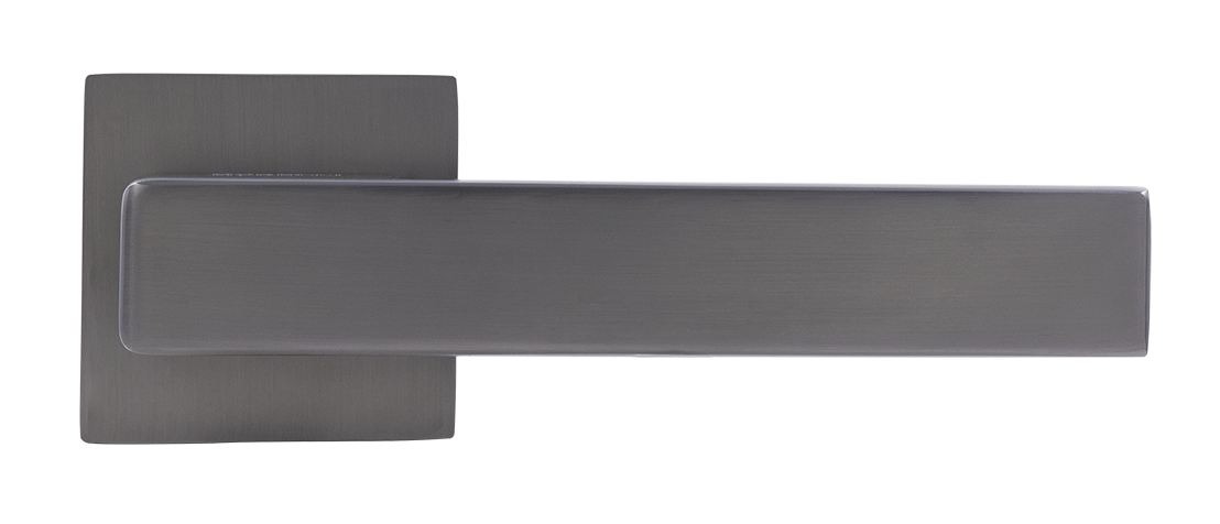 Ручка дверная LOT MH-56-S6 GR раздельная на квадратной розетке 6 мм, цвет графит, ЦАМ фото купить в Владивостоке