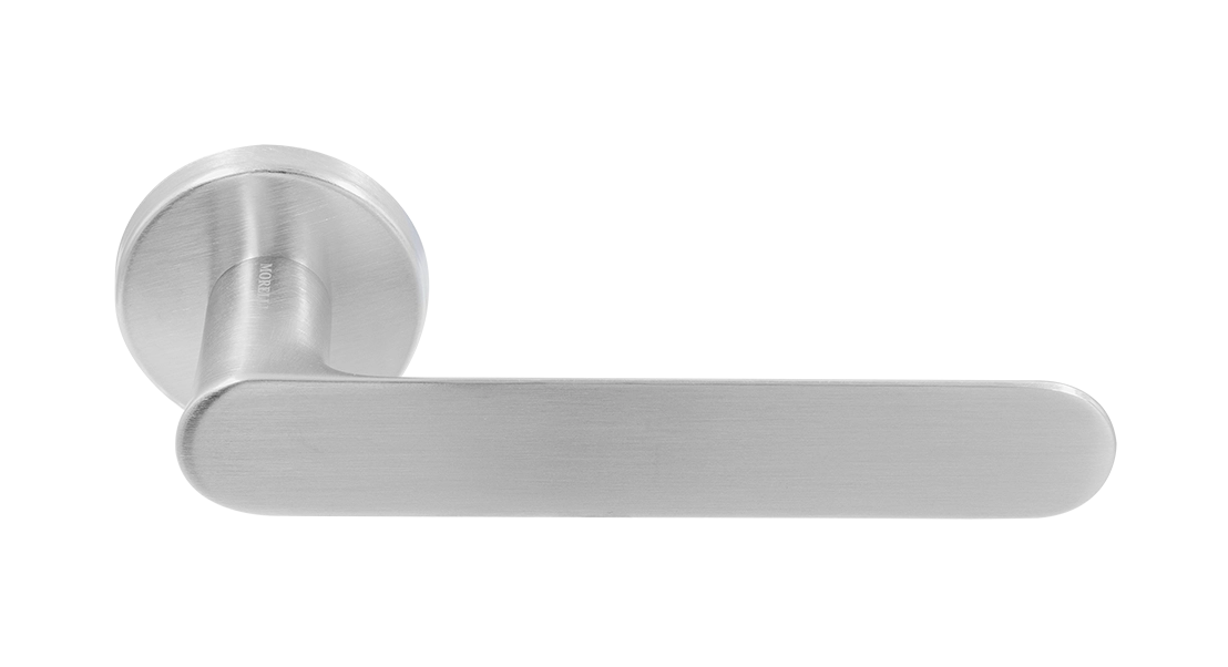 Ручка дверная LE BOAT R5 CSA раздельная на круглой розетке, цвет матовое матовый хром, латунь фото купить Владивосток