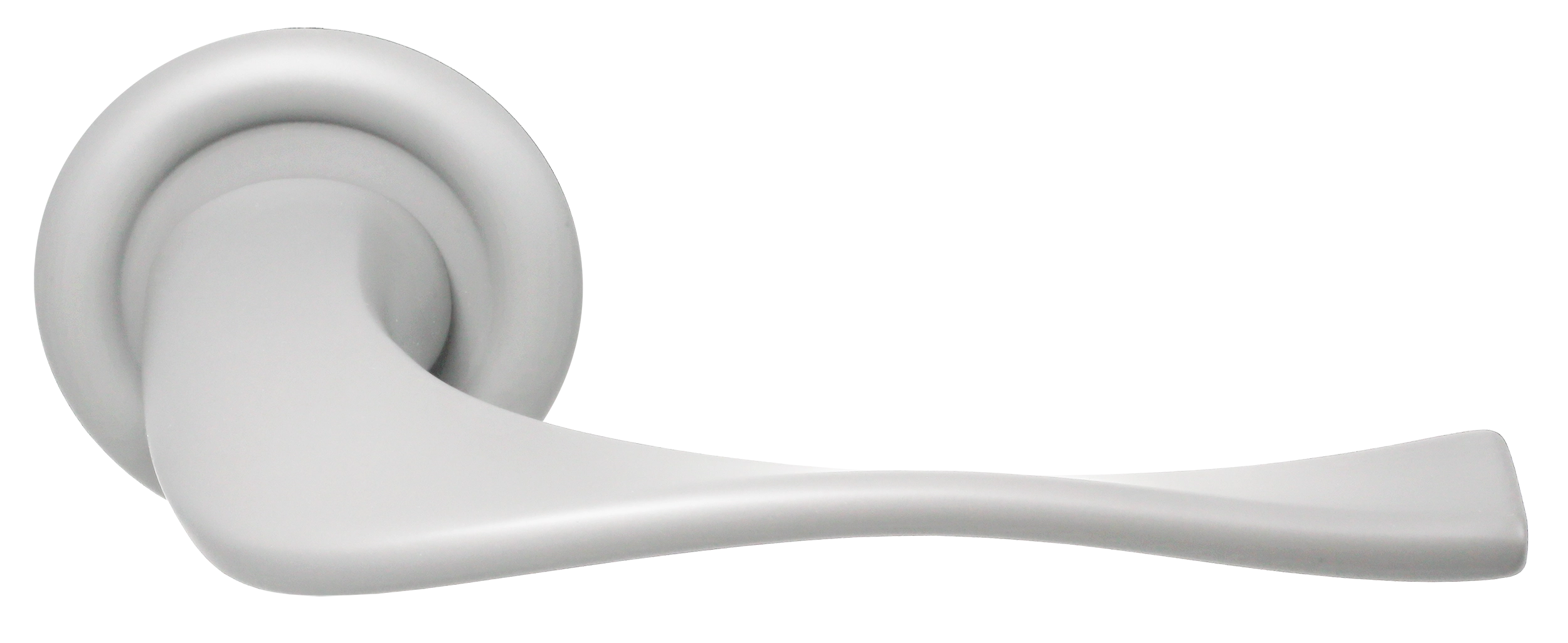 Ручка дверная SKYSCRAPER R7 SSW на круглой розетке, цвет Стокгольмский снегопад/Stockholm Snowfall фото купить Владивосток