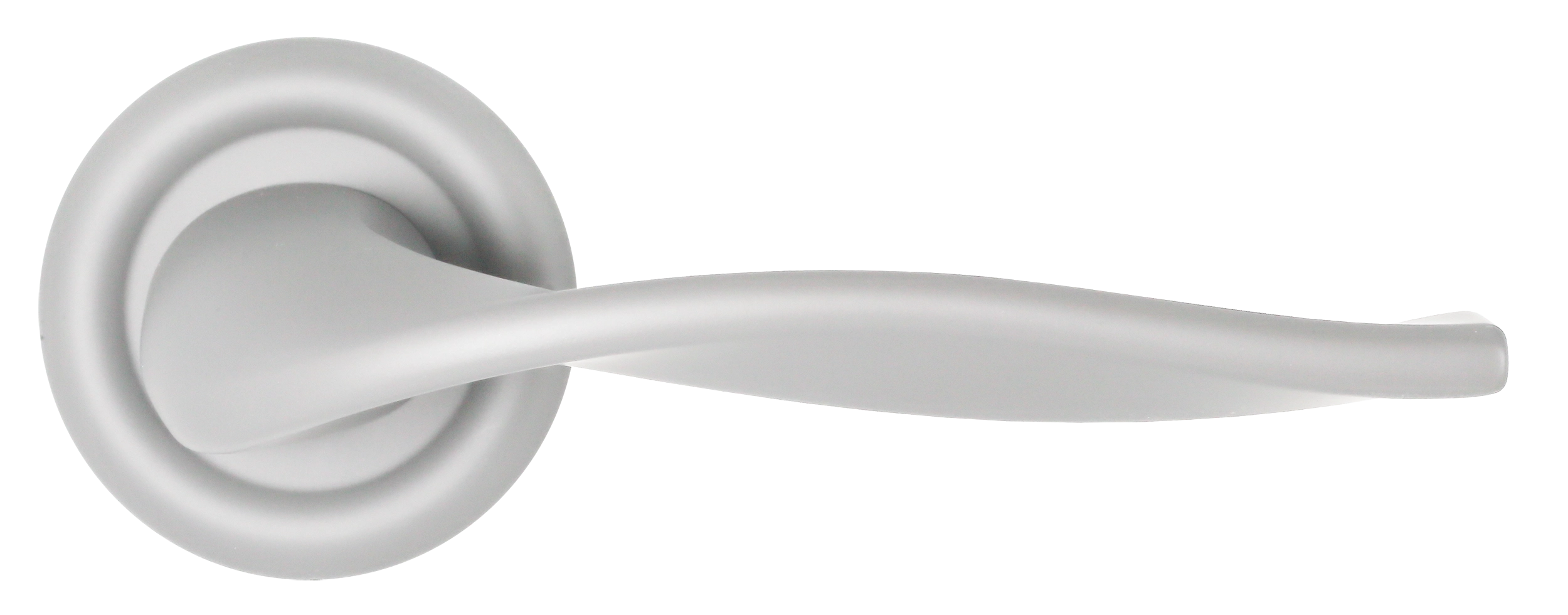 Ручка дверная SKYSCRAPER R7 SSW на круглой розетке, цвет Стокгольмский снегопад/Stockholm Snowfall фото купить в Владивостоке