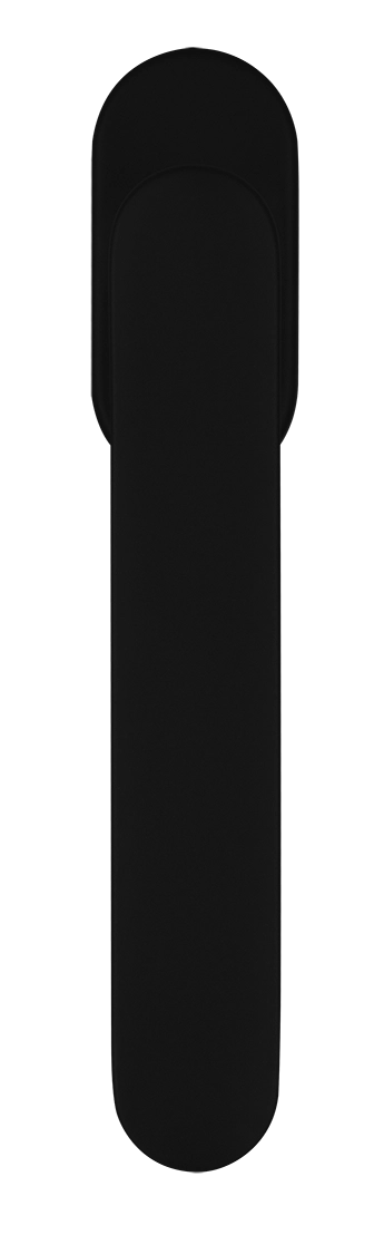 Ручка оконная LE BOAT W1 NERO-ST на прямоугольной розетке, цвет черный soft-touch, латунь фото купить в Владивостоке